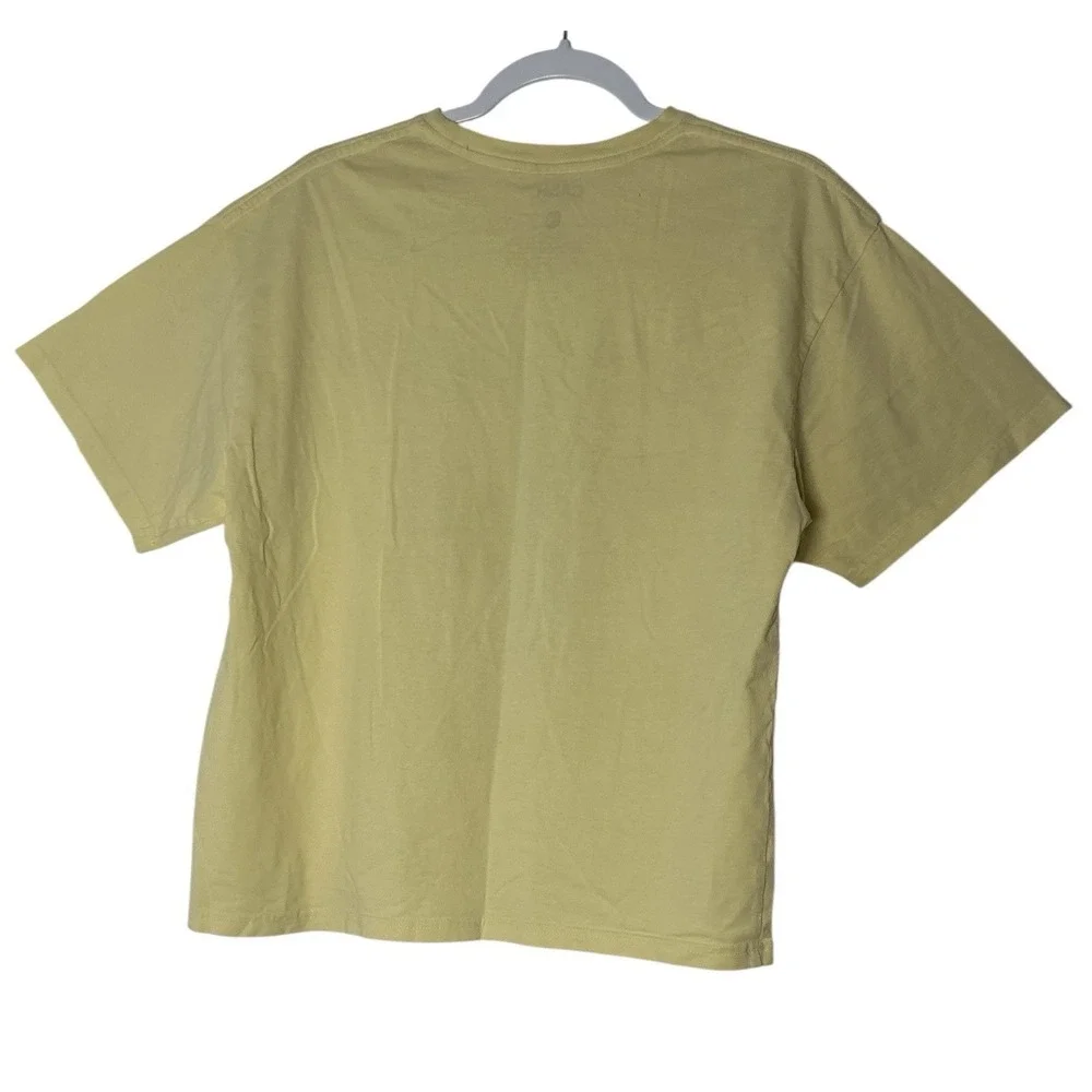 Johnny Cash T Shirt Top S /M Short Sleeve Pale Yellow Cowboy Rodeo Horse Western